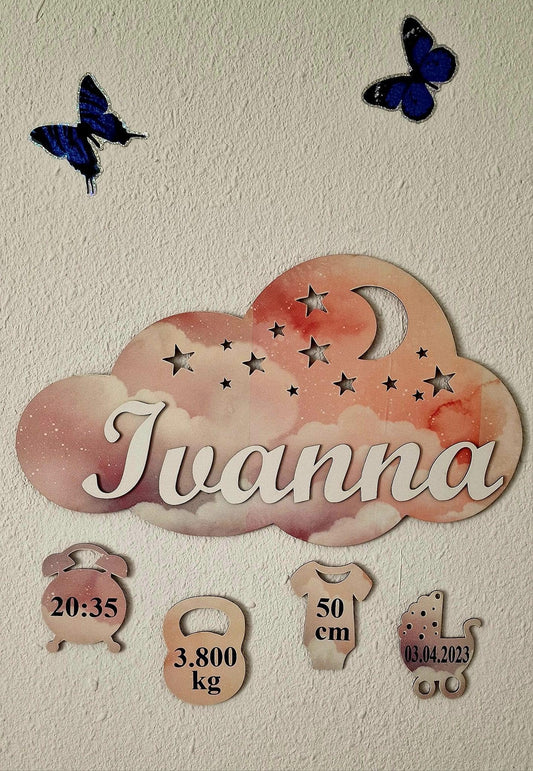 Norisor personalizat cu nume  botez