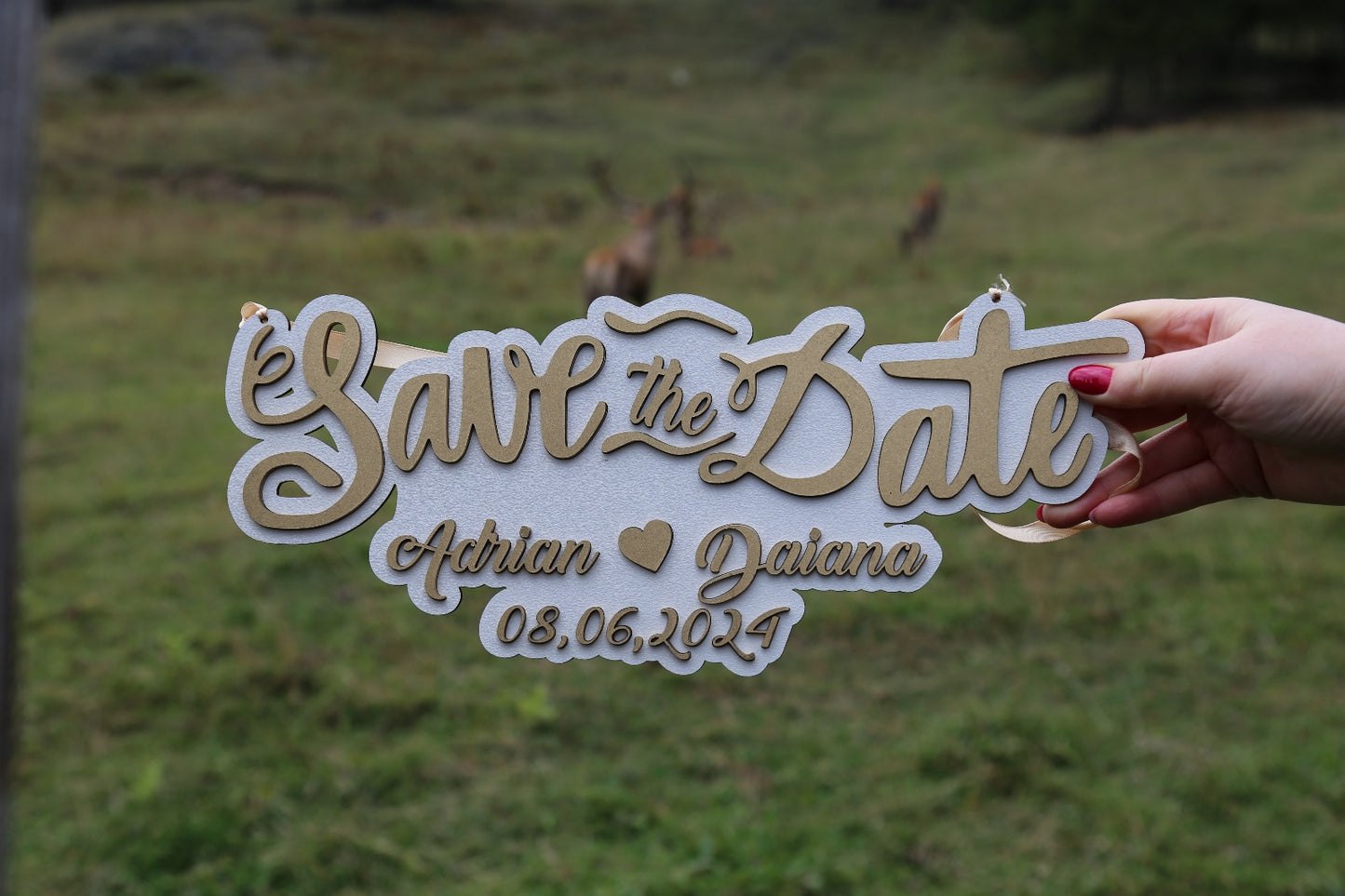 Plăcuță ” Save the Date ” - V10