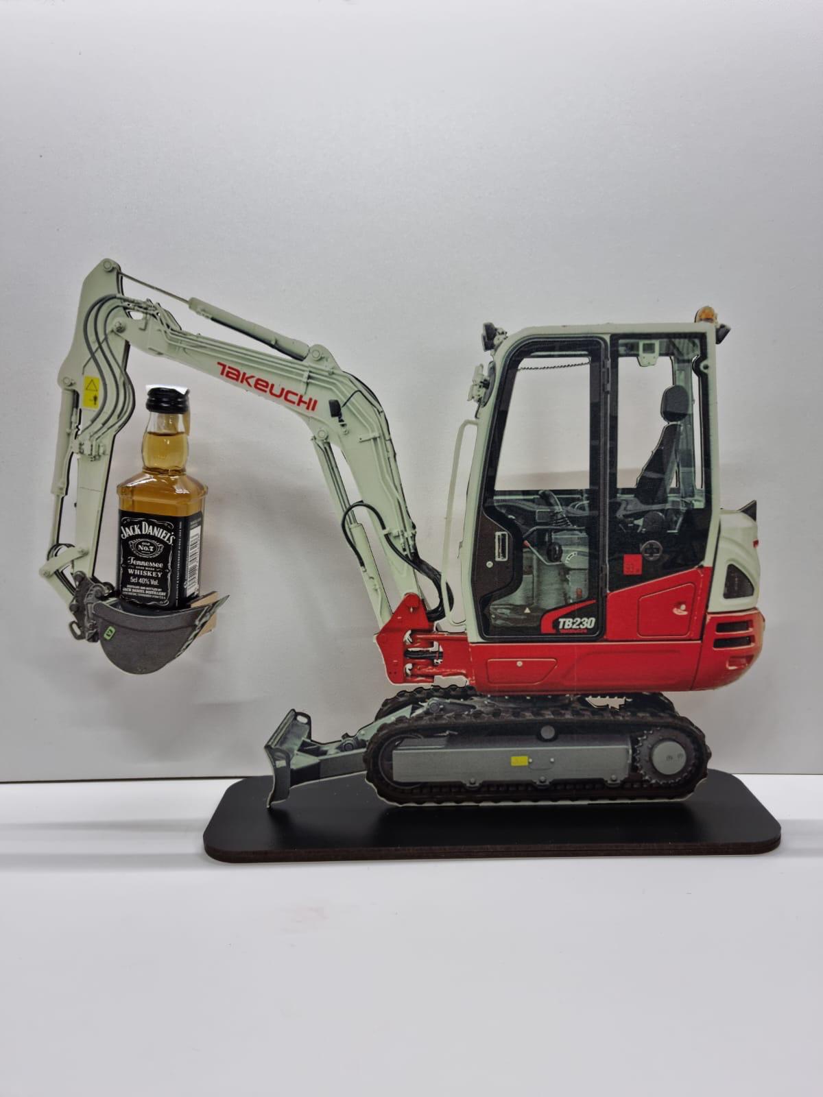 Trofeu EXCAVATOR cu sticluta bautura TAP