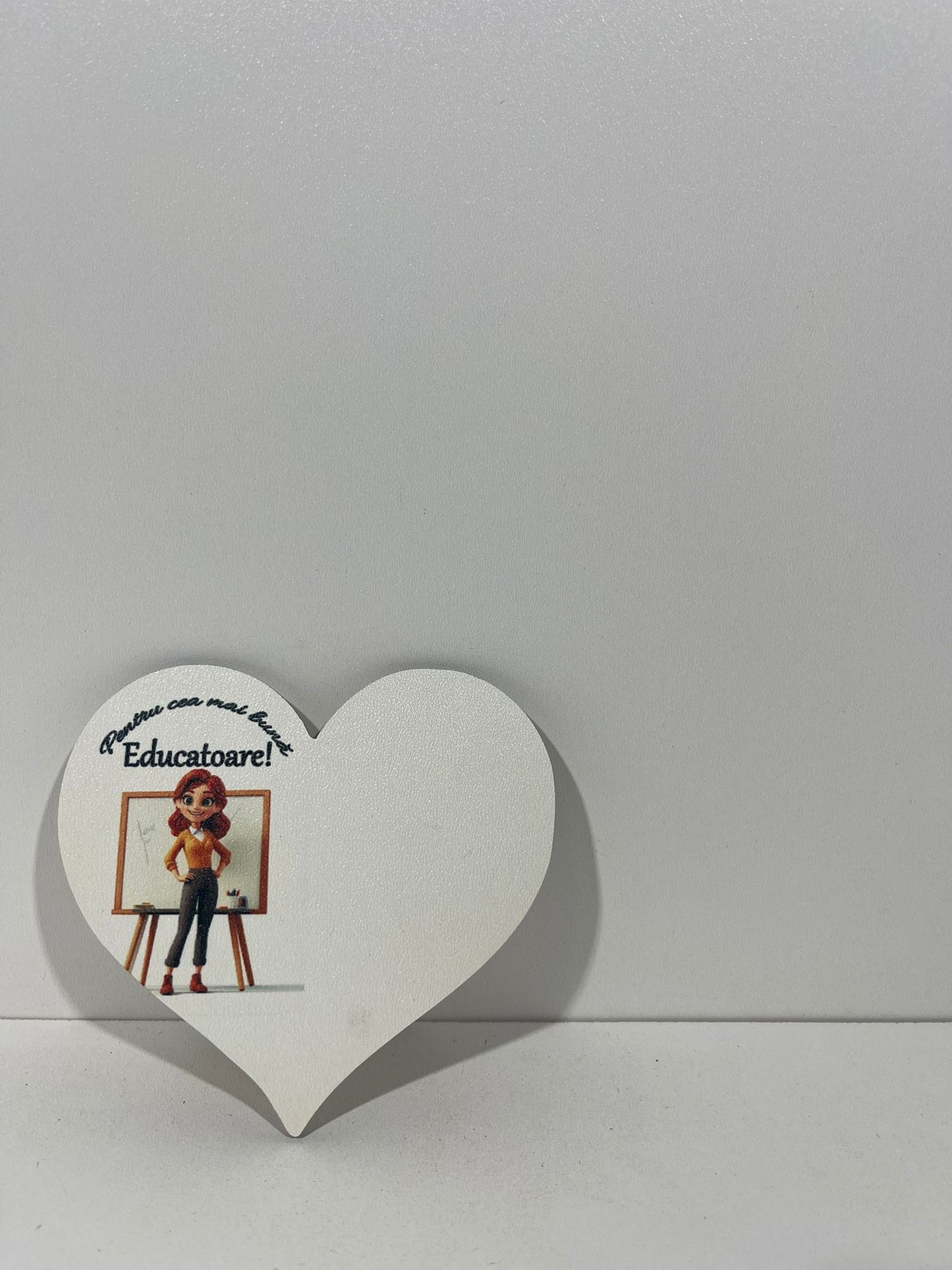 Blank pentru martisor inima Pentru cea mai buna Educatoare v177-55