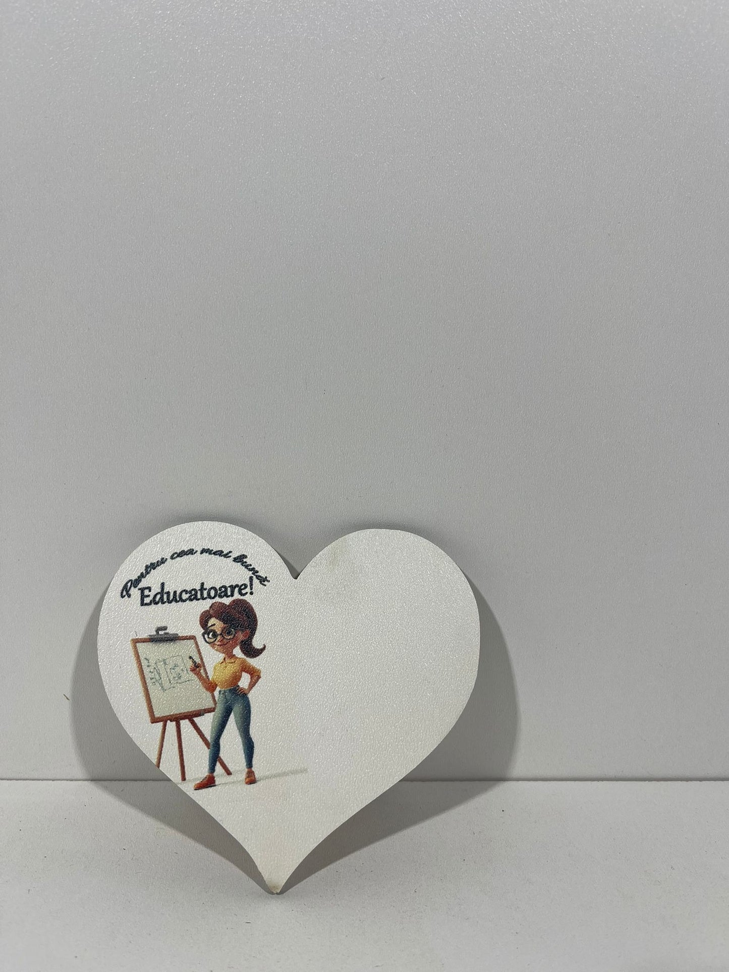 Blank pentru martisor inima Pentru cea mai buna Educatoare v177-42