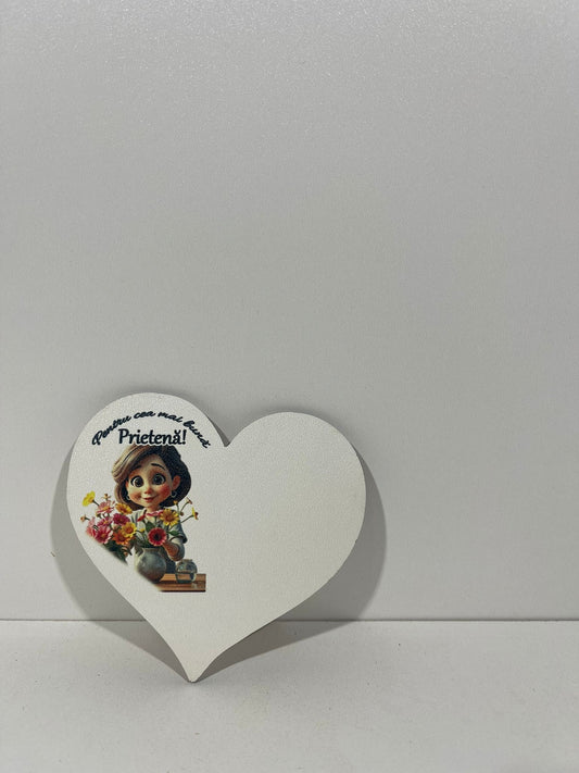 Blank pentru martisor inima Pentru cea mai buna Prietena v177-41