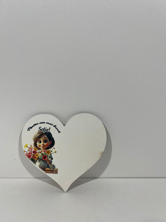 Blank pentru martisor inima Pentru cea mai buna Sotie v177-36