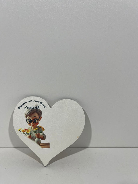Blank pentru martisor inima Pentru cea mai buna Prietena v177-33