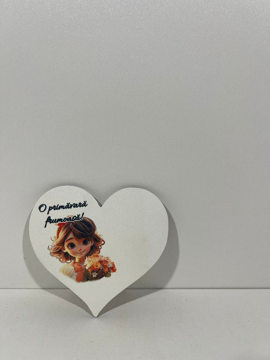 Blank pentru martisor inima O primavara frumosa v177-29