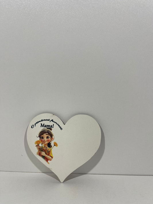 Blank pentru martisor inima O primavara frumoasa Mama v177-26