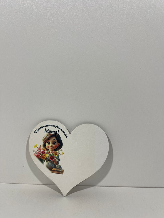 Blank pentru martisor inima O primavara frumoasa mama v177-24