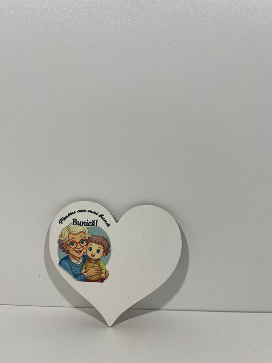 Blank pentru martisor inima Pentru cea mai buna Bunica v177-23
