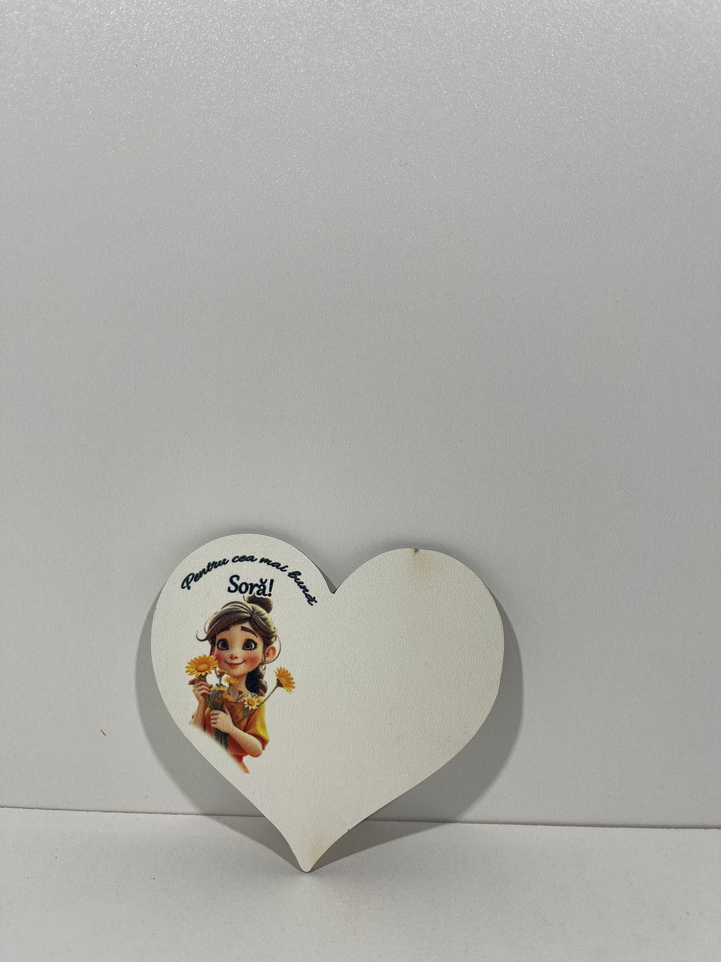 Blank pentru martisor inima Pentru cea mai buna sora v177-22
