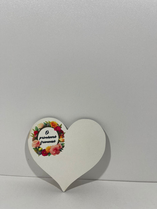 Blank pentru martisor inima  O primavara frumoasa  v177-16