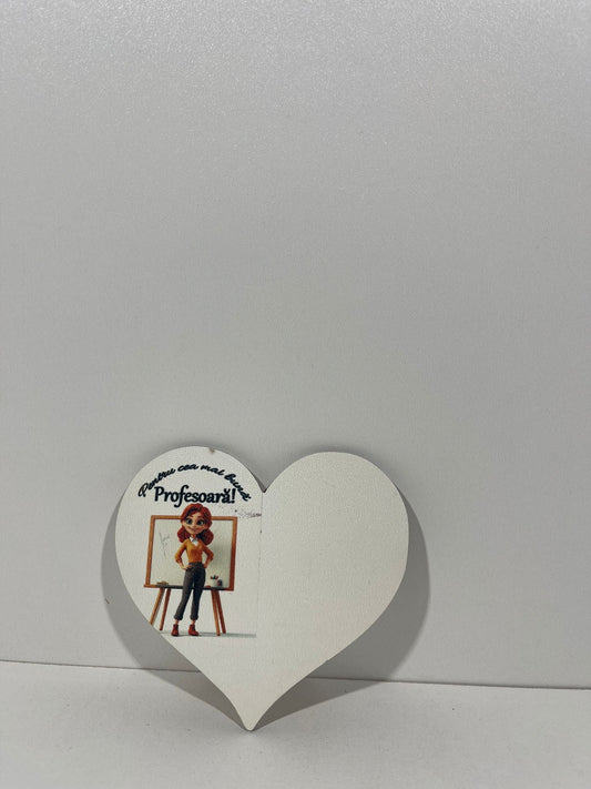 Blank pentru martisor inima  Pentru cea mai buna Profesoara v177-13