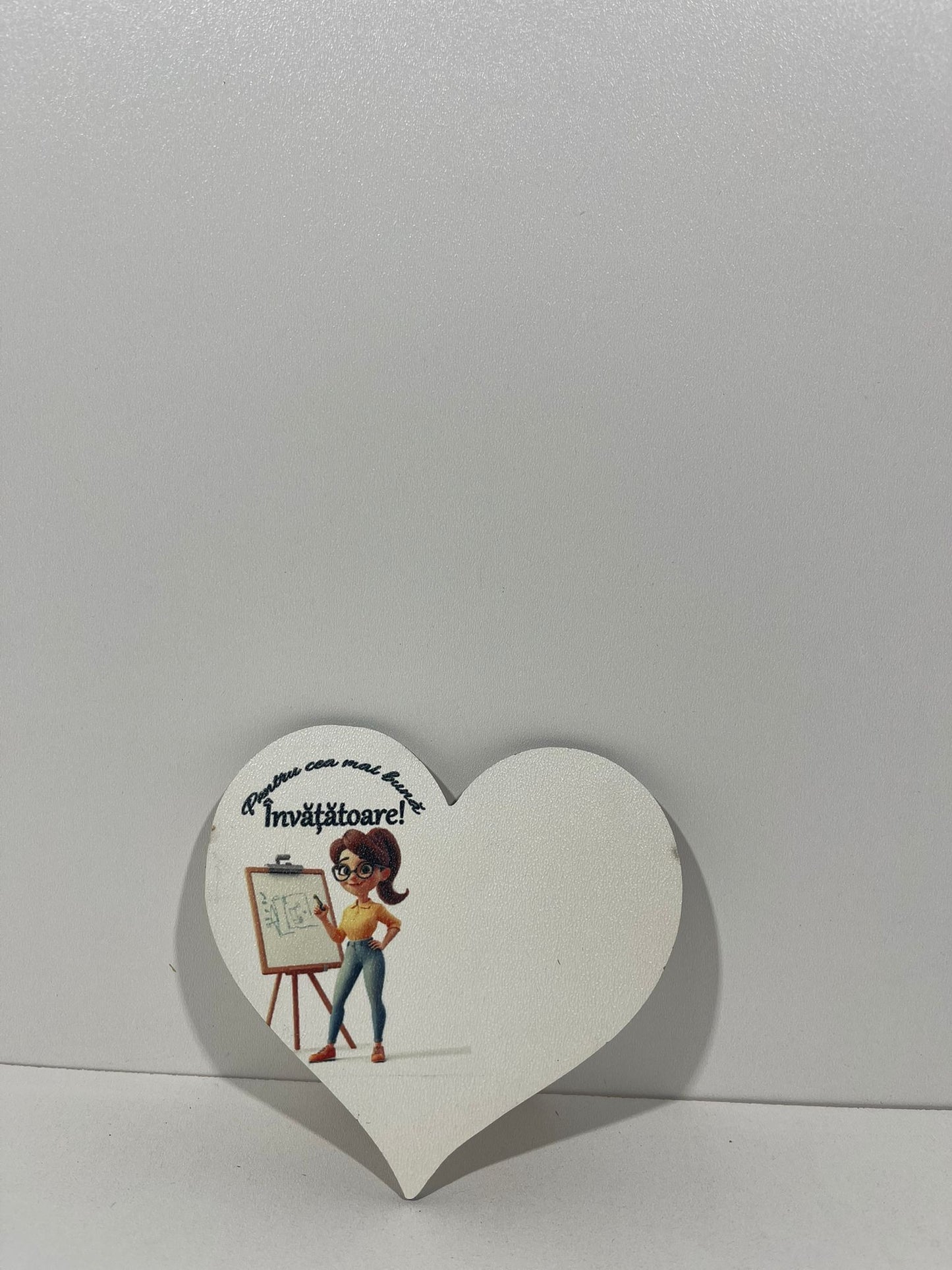 Blank pentru martisor inima  Pentru cea mai buna invatatoare v177-11