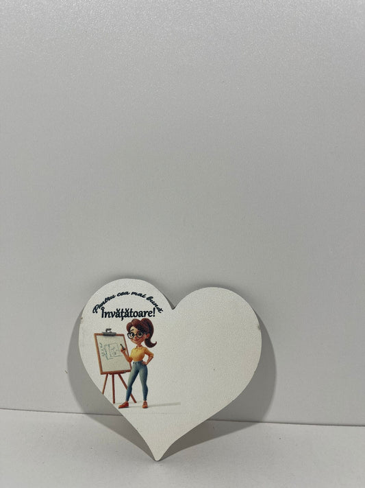 Blank pentru martisor inima  Pentru cea mai buna invatatoare v177-11