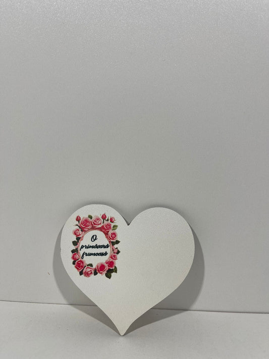 Blank pentru martisor inima  O primavara frumoasa   v177-10