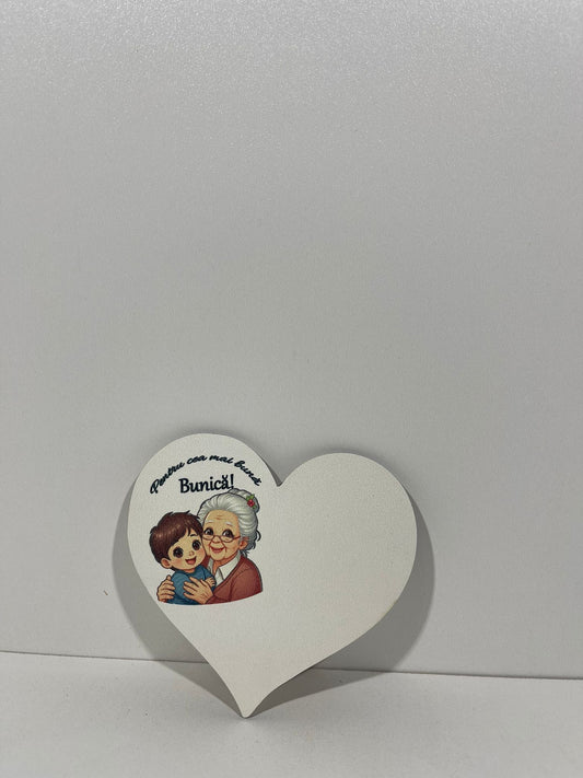 Blank pentru martisor inima Pentru cea mai buna Bunica   v177-9