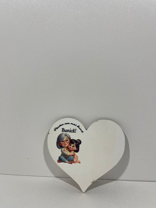 Blank pentru martisor inima  Pentru cea mai buna Bunica  v177-7