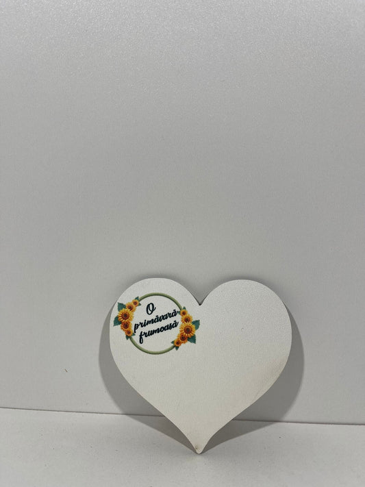 Blank pentru martisor inima  O primavara frumoasa  v177-4