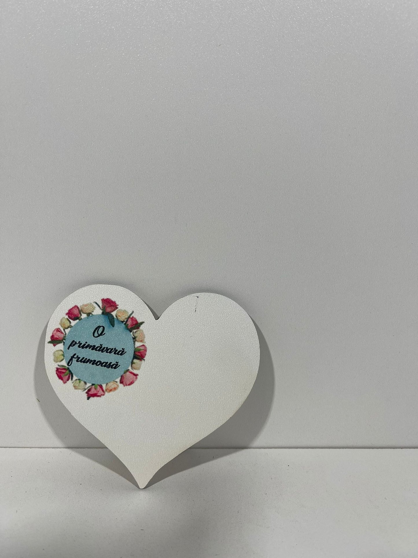Blank pentru martisor inima O primavara frumoasa  v177-47