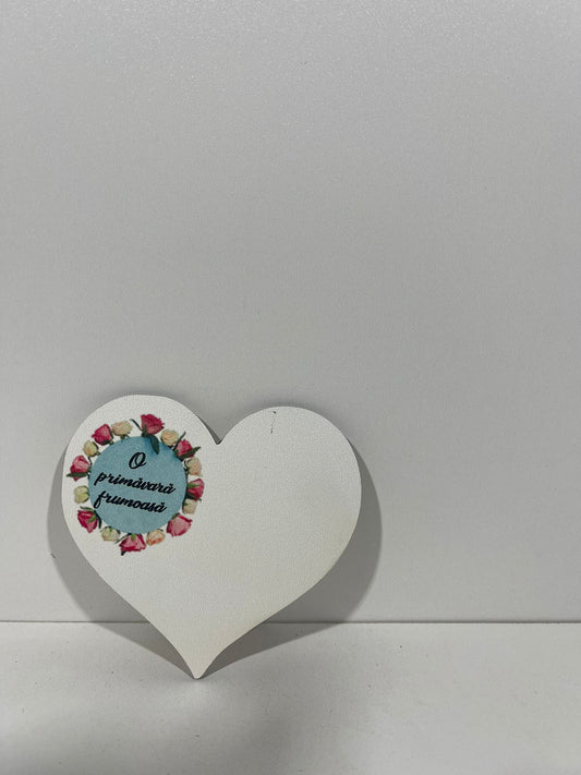 Blank pentru martisor inima O primavara frumoasa  v177-47