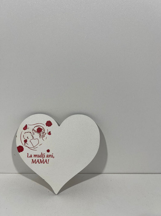 Blank pentru martisor inima La multi ani Mama  v177-54