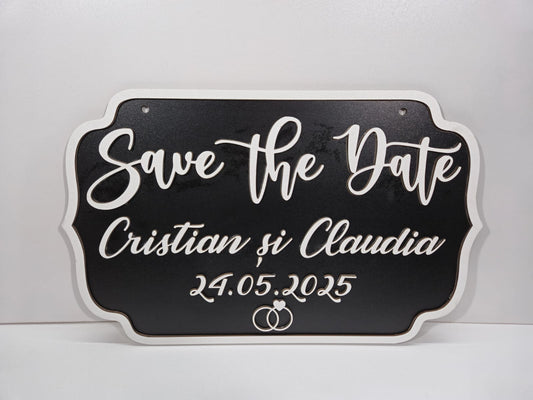 Plăcuță ” Save the Date ! ” - V6