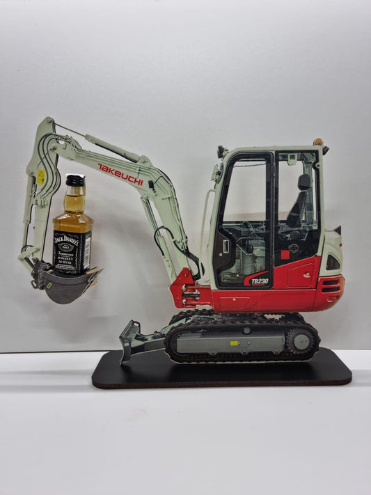 Trofeu EXCAVATOR cu sticluta bautura TAP