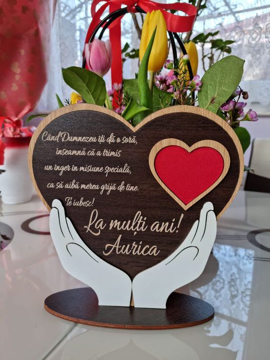 Trofeu personalizat pentru soră